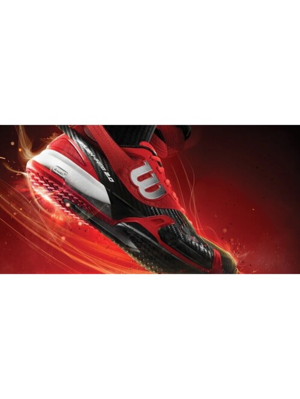 Wilson Rush Pro 2.0 Tennis / Pickleball Durable Court Shoes - Mens 11 45.3 Red